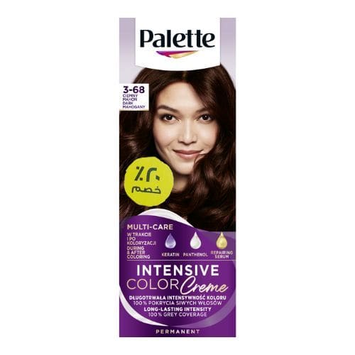 1 (30) Palette صبغة كريم باليت المركزة للشعر، 3-68 ماهوجني غامق، 50 مل - الصورة 1