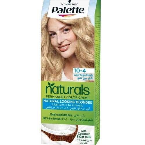 1 (31) Palette باليت 10-4 صبغه لون أشقر بيج سوبر كريمي دائم لشعر أشقر ذو مظهر طبيعي - 110 مل - الصورة 1