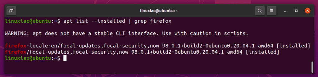 Check whether a package is installed in Ubuntu