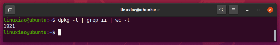 Count installed packages on Ubuntu