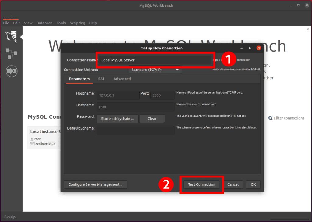 MySQL Workbench: Connection Details