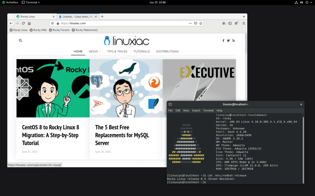 Rocky Linux 8 Desktop