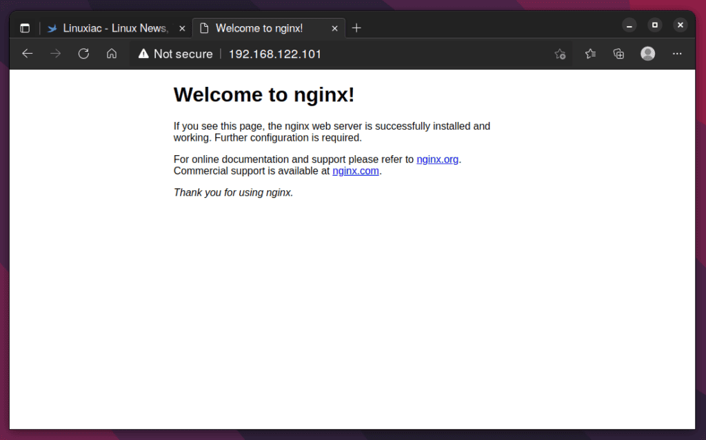 Nginx Default Welcome Page