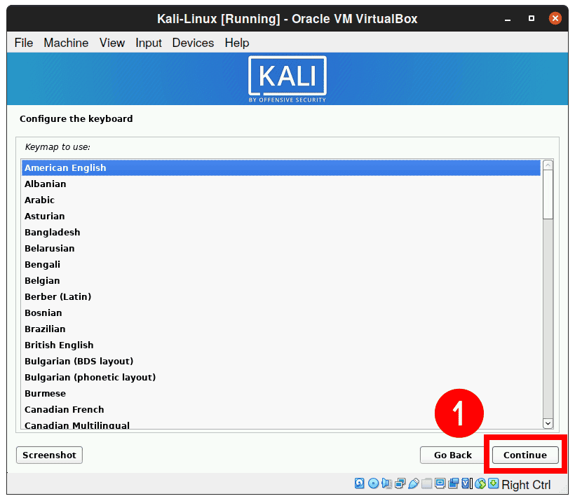 Configure the keyboard