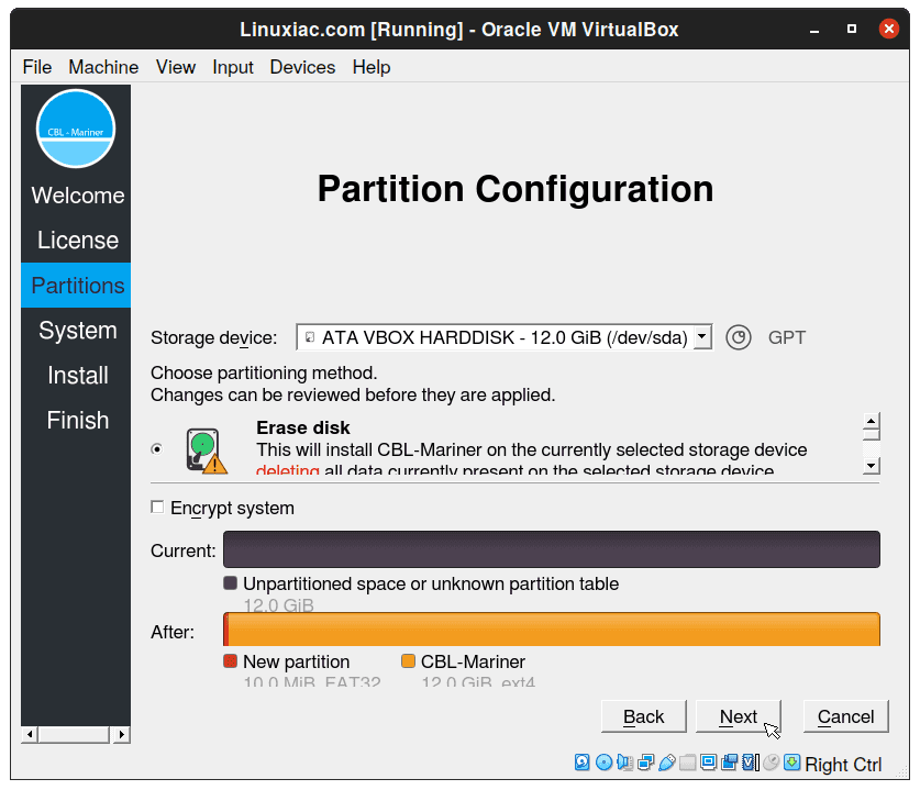 CBL-Mariner Partitioning