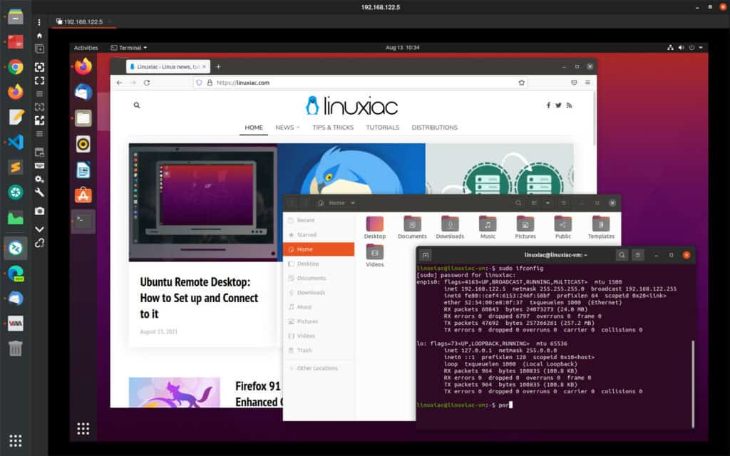 Ubuntu Remote Desktop in Action