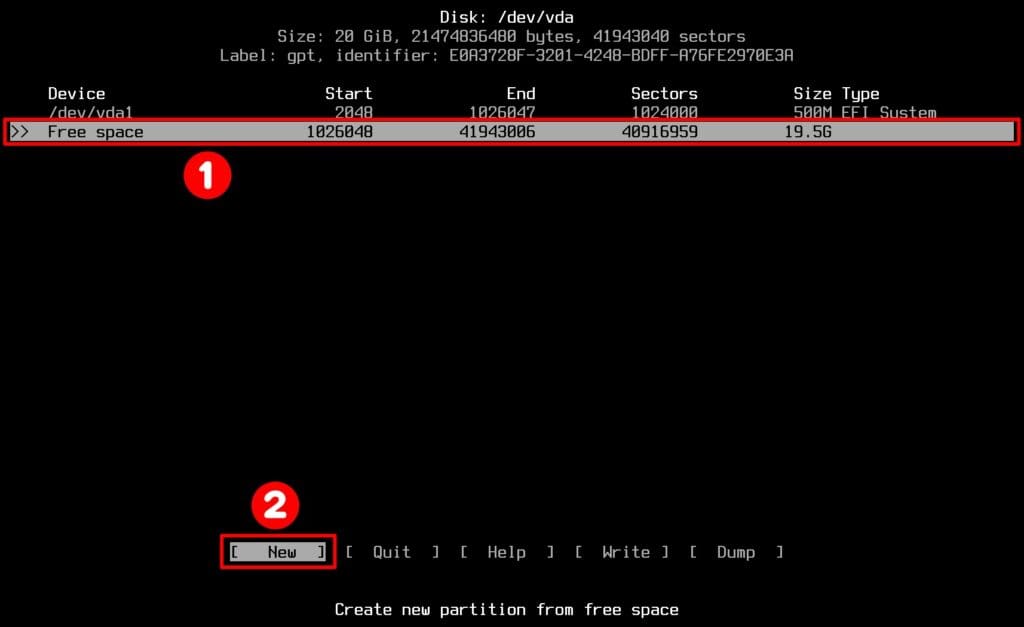 Create a swap partition.