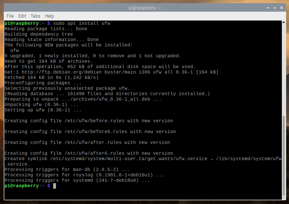 Installing UFW Firewall on Raspberry Pi