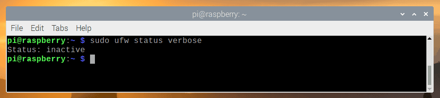 Checking Raspberry Pi Firewall Status