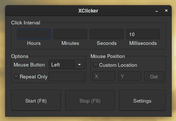 XClicker Auto Clicker for Linux