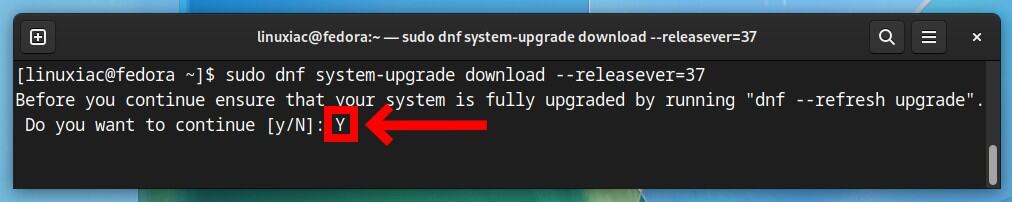 Fedora 37 upgrade