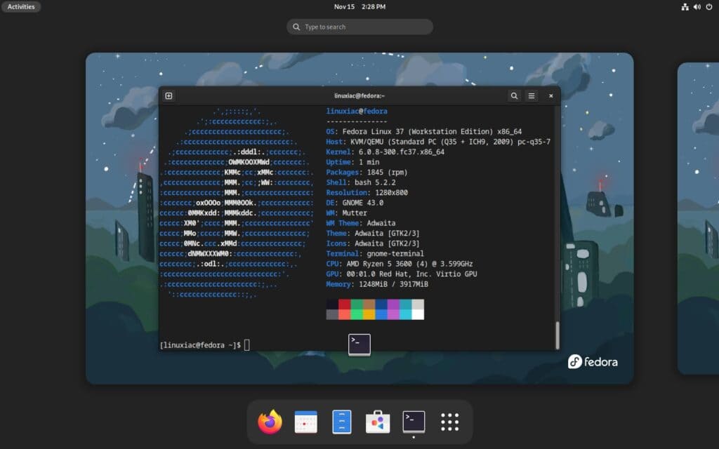 Fedora 36 successfully upgraded to Fedora 37