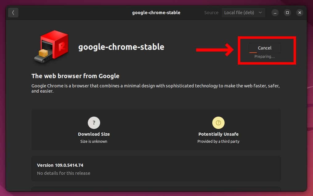 Installing Google Chrome on Ubuntu 22.04.