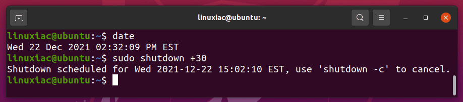 Schedule Shutdown at Specific Time in Linux