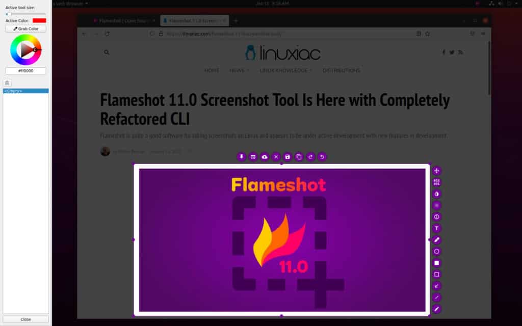 Flameshot 11.0 Screenshot Tool