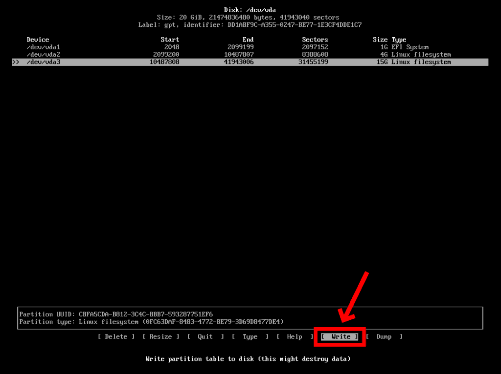 Partition the Disk