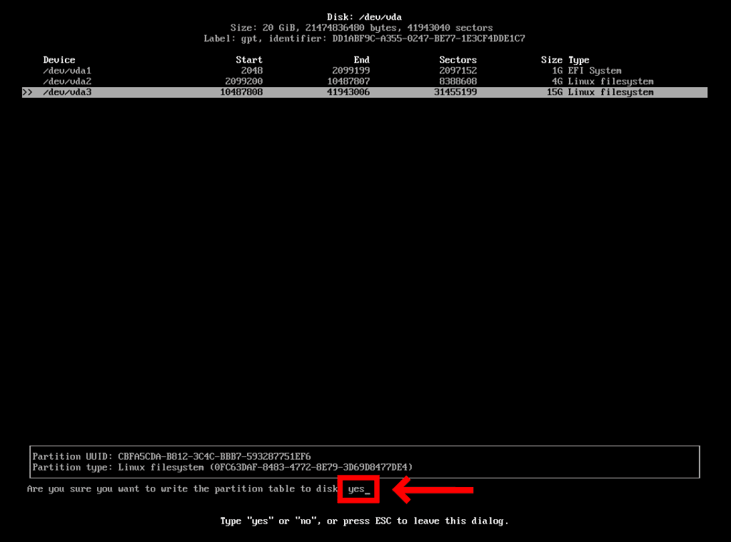 Partition the Disk