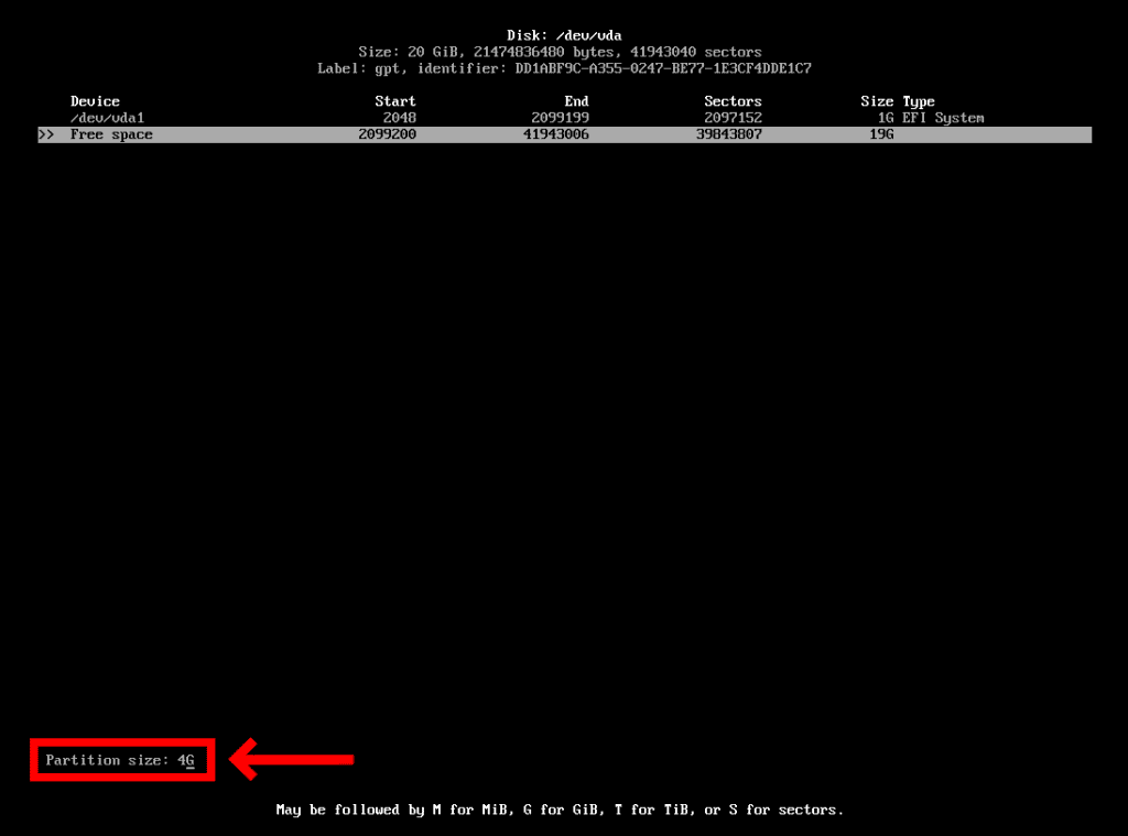 Partition the Disk