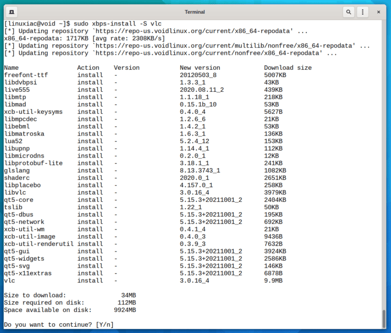 How to Use XBPS Package Manager on Void Linux