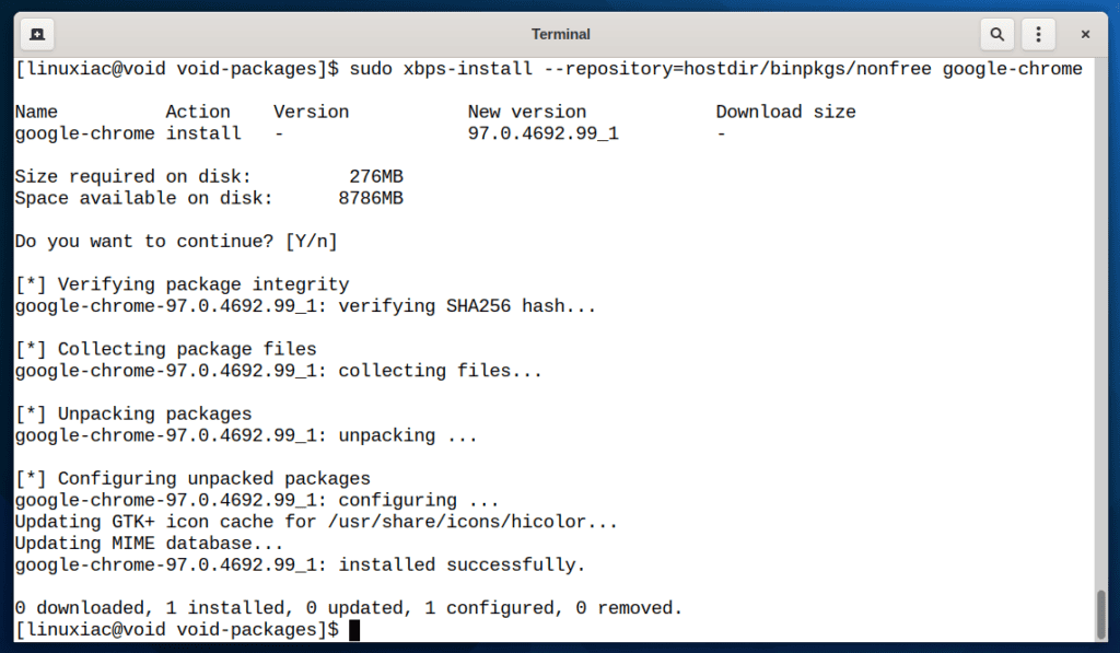 Installing Package from Source with XBPS on Void Linux