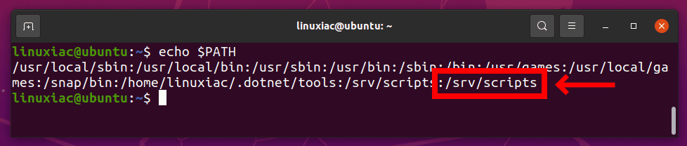 Adding directory to the PATH variable in Linux