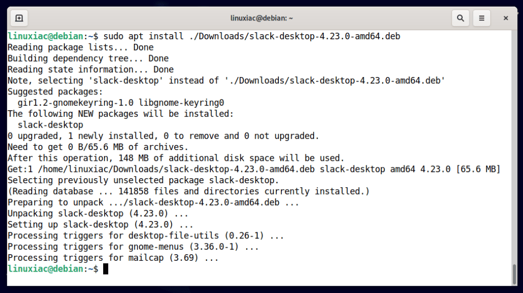 Installing Slack on Debian