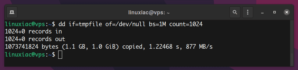 Using the dd Command to Benchmark Disk Write Performance