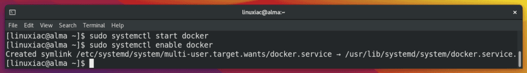 Start the Docker systemd service