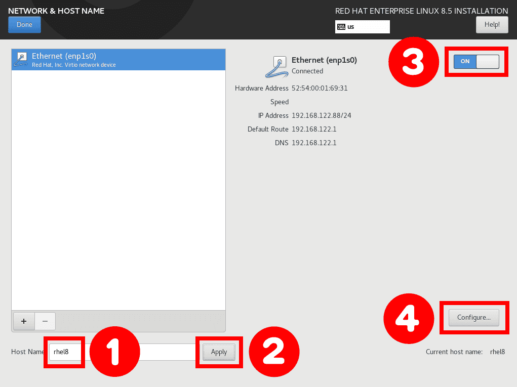 Configuring network