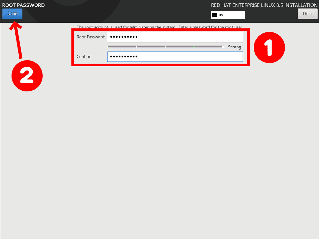 Setting the root password