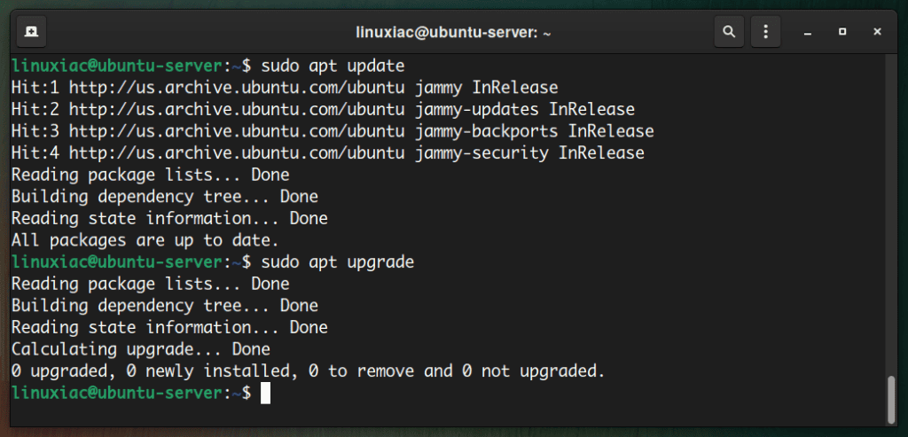 Updating Ubuntu 22.04 Packages List