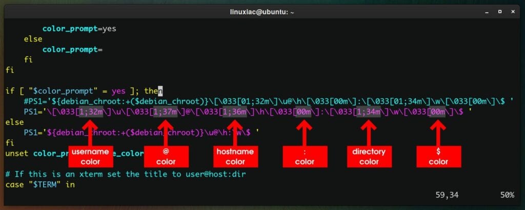 Change the Colors of Bash Shell Prompt on Linux