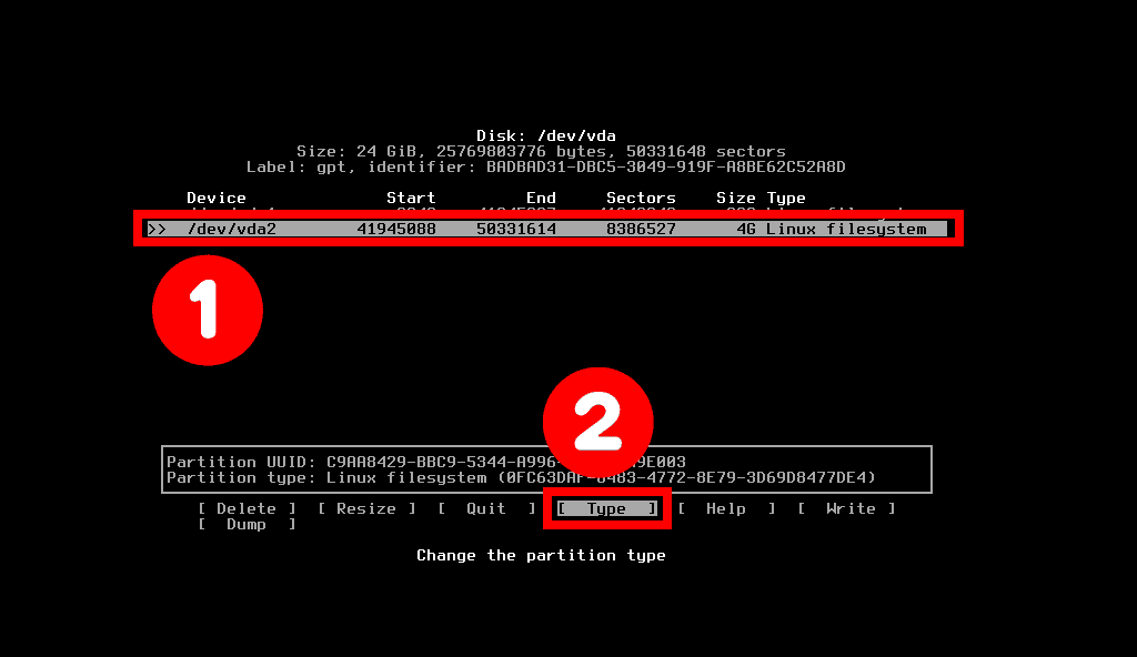 Creating swap partition