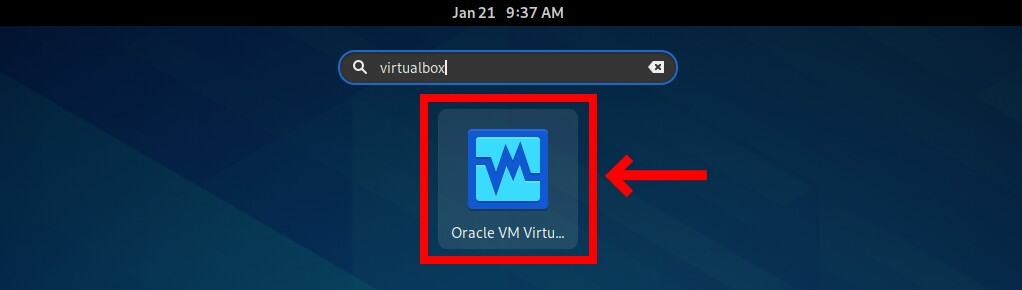 Starting VirtualBox