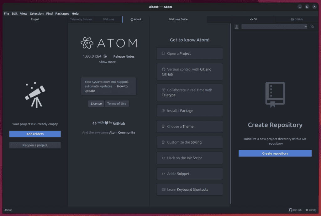 Atom Text and Source Editor 1.60