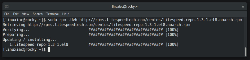 Adding OpenLiteSpeed repository