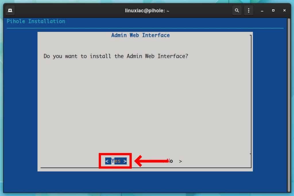 Install Pi-hole web admin interface