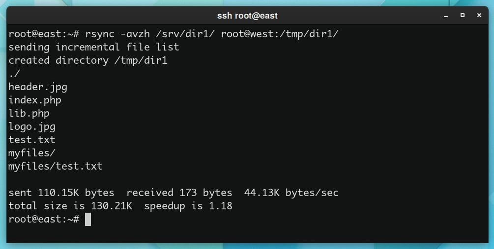 Sync multiple files and directory from local to remote machine