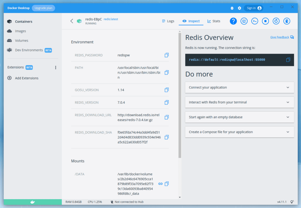 Docker Desktop running on Fedora Linux