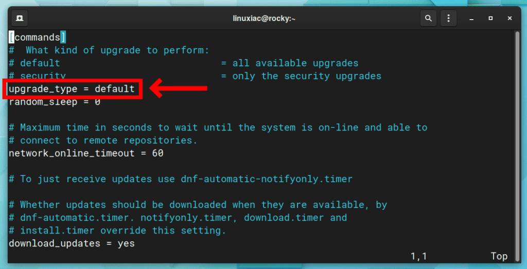 Configure the dnf-automatic package