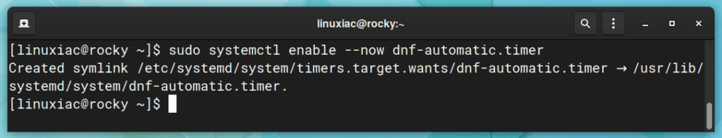 Enabling automatic updates on Rocky Linux / AlmaLinux