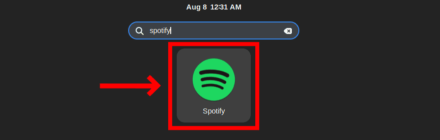 Launching Spotify client