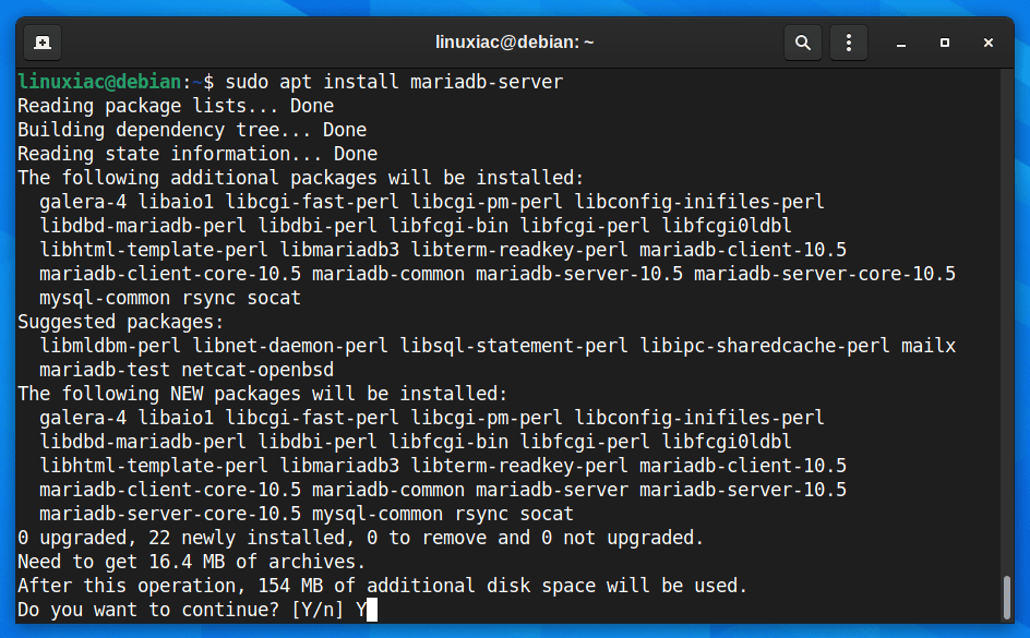 Install MariaDB Server on Debian 11