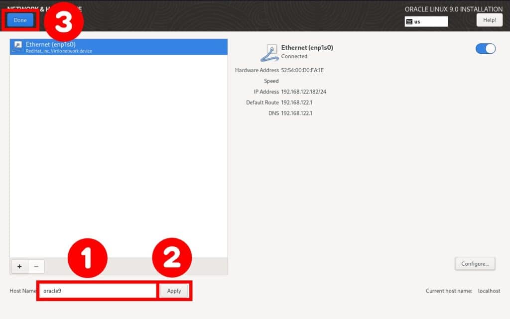 Configure Network and Hostname