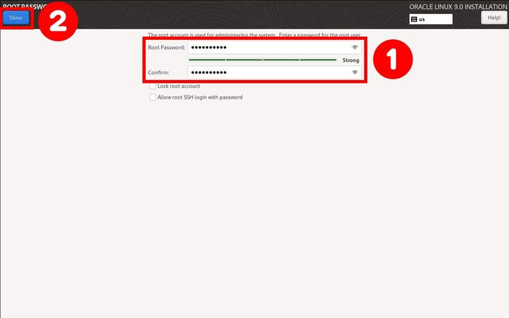 Set Root Password