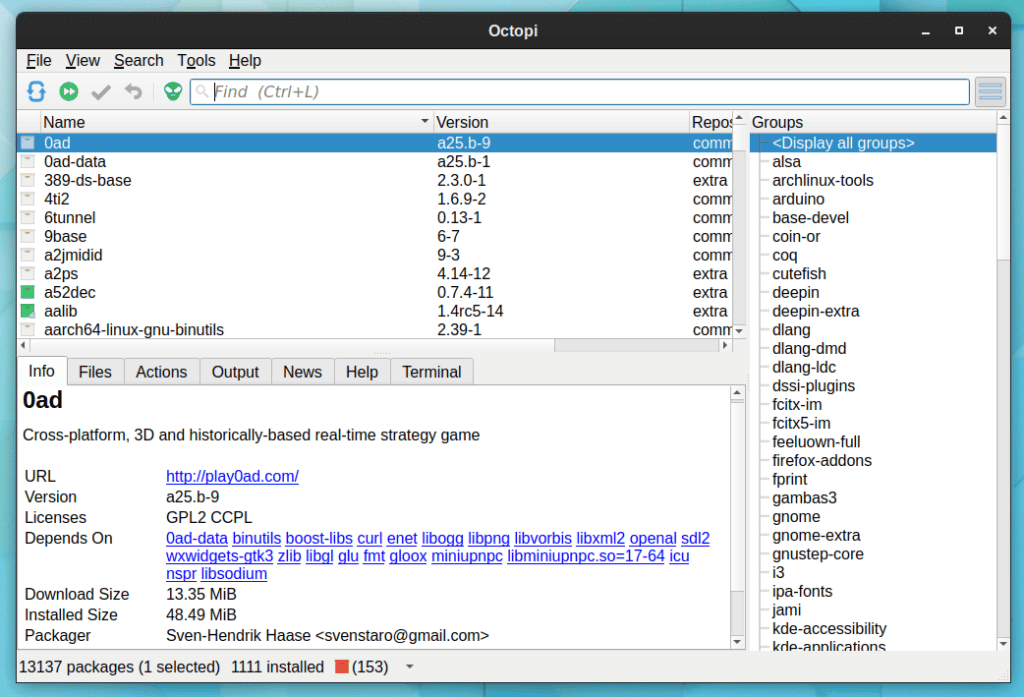 Octopi Pacman GUI