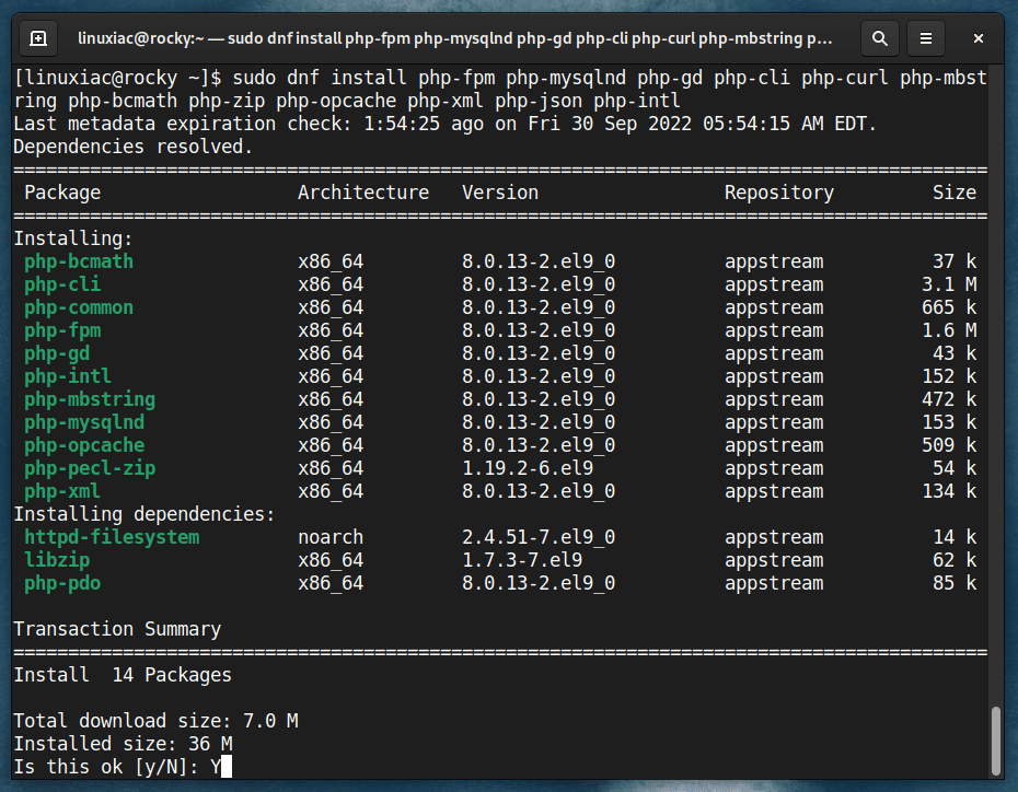 Install PHP on Rocky Linux 9