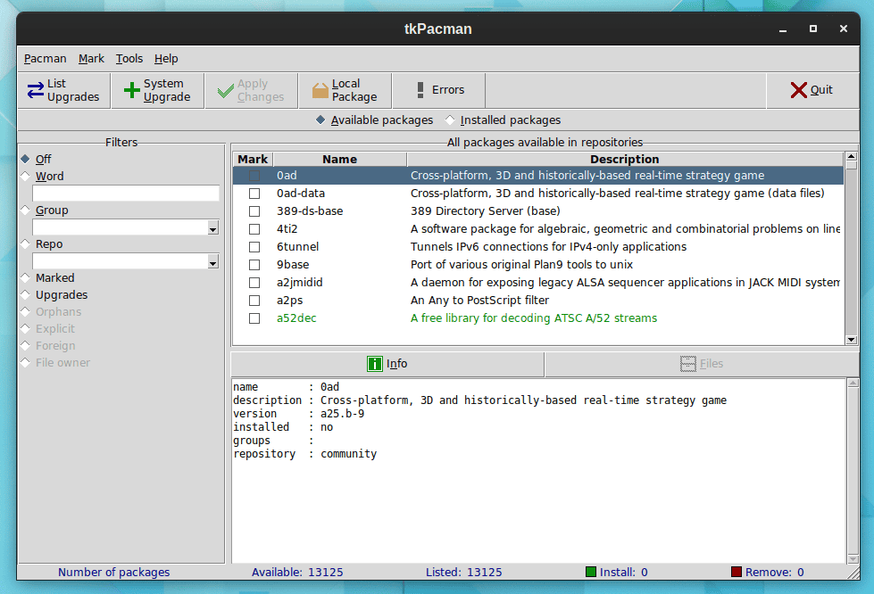 tkPacman Pacman GUI