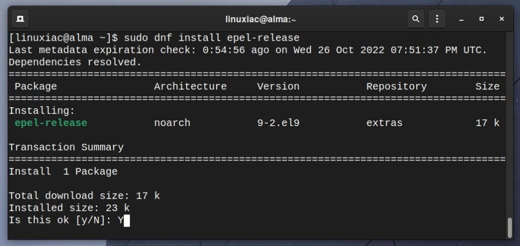 Adding EPEL repo on AlmaLinux/Rocky Linux 9