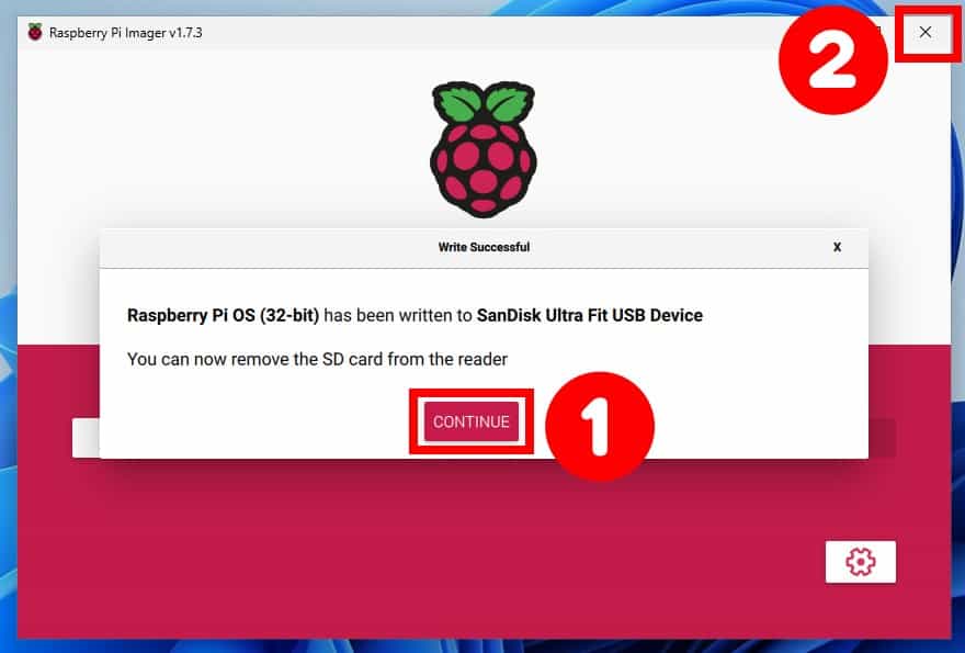 Raspberry Pi OS successfully installed